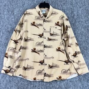 Columbia‎ Shirt Mens L Pheasant Hunting Ranch Western Homestead River Lodge